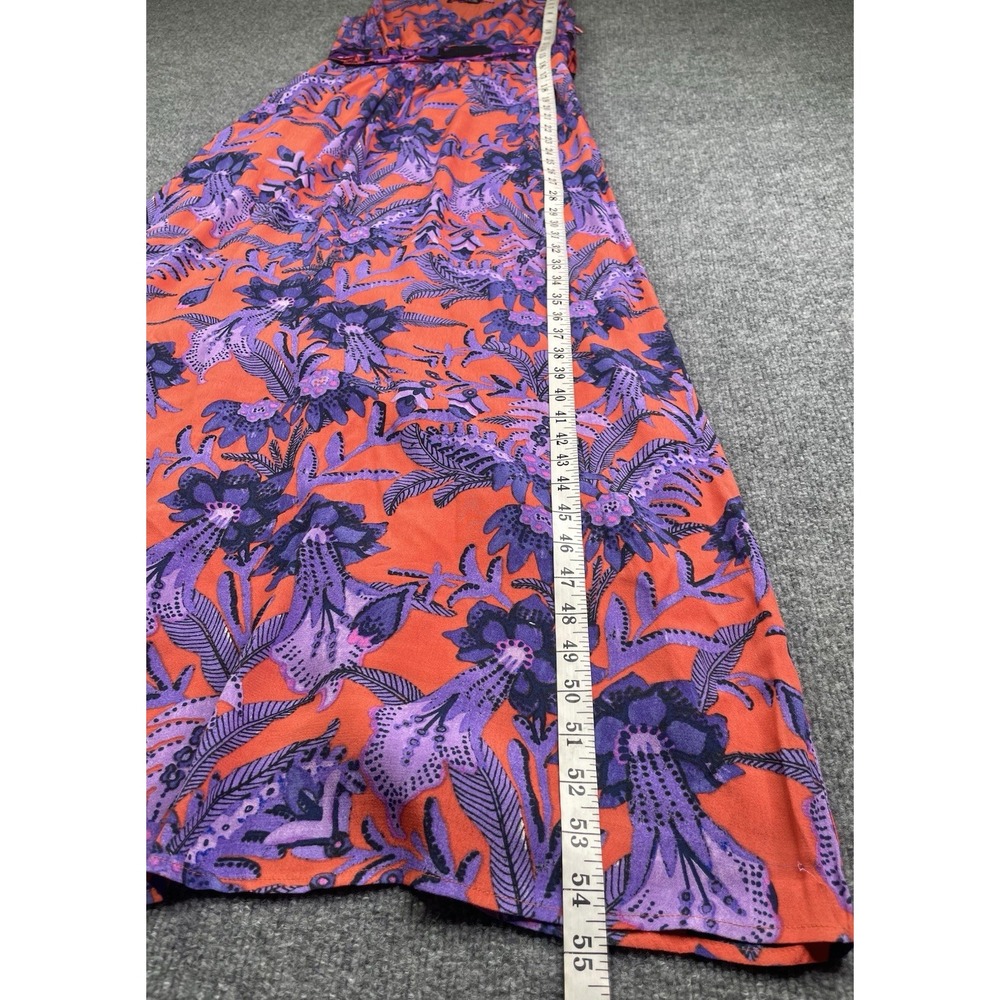 Maeve Maxi Dress Women's 0 Floral Paisley V-Neck Sleeveless Tie Waist - Picture 8 of 8